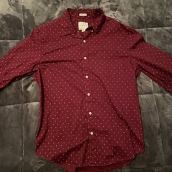 Maroon American Eagle Button-up Shirt - Picture 1 of 3